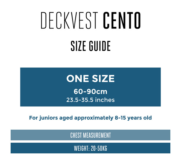 Spinlock CENTO Sizeguide 0 Guida alle taglie